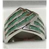 Image 1 : #41-STERLING SILVER EMERALD RING