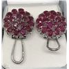 Image 1 : #42-STERLING SILVER RUBY EARRINGS