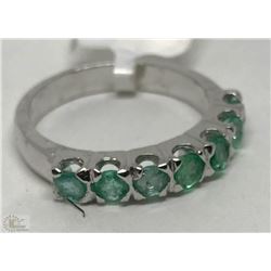 #46-STERLING SILVER EMERALD RING
