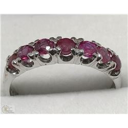 #48-STERLING SILVER RUBY RING