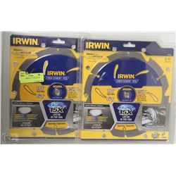 LOT OF 2 IRWIN 10" SAW BLADES
