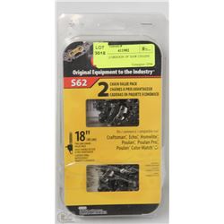 LOT OF 2 OREGON 18" SAW CHAINS