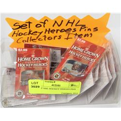 SET OF NHL HOCKEY HEROES PINS