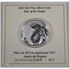Image 1 : 2013 CANADIAN FINE SILVER (99.99) $20 COIN