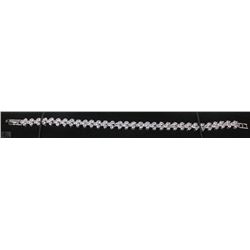 10KT WHITE GOLD FILLED/PLATED CZ BRACELET