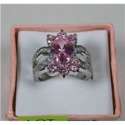 10kt WHITE GOLD FILLED/PLATED LADIES RING SZ 6