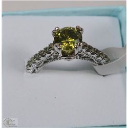 10kt WHITE GOLD FILLED/PLATED LADIES RING SZ 6