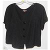 Image 1 : WOMENS BUTTON UP BLACK SHORT SLEEVE SHIRT SIZE XL