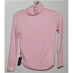 PINK LONG SLEEVE TURTLE NECK SHIRT