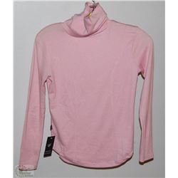 PINK LONG SLEEVE TURTLE NECK SHIRT
