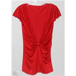 RED LOW CUT SHIRT SIZE UNKNOWN