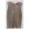 Image 1 : SEQUINED FRONT SLEEVELESS SHIRT SIZE XL