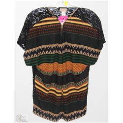 LACE BACK SHORT SLEEVE SHIRT SIZE 1X