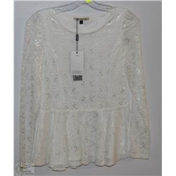 WHITE LACE LONG SLEEVE SHIRT