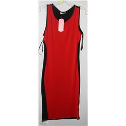 SLEEVELESS RED FRONT BLACK BACK DRESS