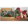 Image 1 : LOT OF 2 BOXES OF CHRISTMAS DECORATIONS WITH LARGE