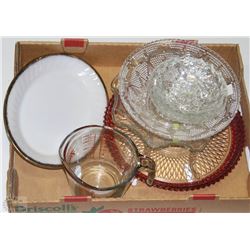 FLAT OF DEPRESSION GLASS AND MORE