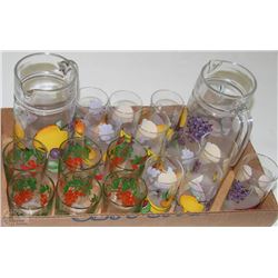 FLAT OF 2 JUICE SET WITH GLASSES