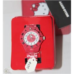 HELLO KITTY WATCH RED PLASTIC STRAP