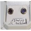 Image 1 : .925 STERLING SILVER EARRINGS CUBIC STONES