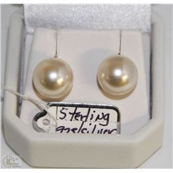 FAUX PEARL STERLING .925 SILVER EARRINGS