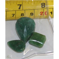 #3-NATURAL GREEN EMERALD  82CT