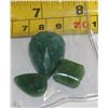 Image 1 : #3-NATURAL GREEN EMERALD  82CT