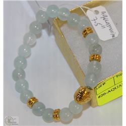 #20-AQUAMARINE BEAD BRACELET