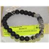Image 1 : #24-BLACK MATE AGATE BEAD BRACELET