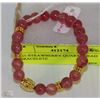 Image 1 : #21-STRAWBERRY QUARTZ BEAD BRACELET