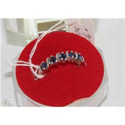 #52- BLUE SAPPHIRE 925 SOLID SILVER RING
