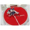 Image 1 : #51-BLUE SAPPHIRE &CZ 925 SOLID SILVER RING