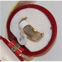 FOREVER LOVE BAND RING GOLD PLATED