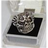 Image 1 : MEN'S HEAVY STAINLESS STEEL SKULL RING