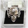 Image 1 : MEN'S HEAVY STAINLESS STEEL SKULL RING