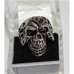 MEN'S HEAVY STAINLESS STEEL SKULL RING