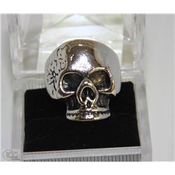 MEN'S HEAVY STAINLESS STEEL SKULL RING