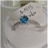 Image 1 : #57- BLUE TOPAZ 925 SOLID SILVER RING