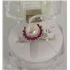Image 1 : #67-AKOYA PEARL & RUBY 925 SOLID SILVER RING