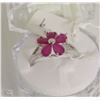 Image 1 : #38-NATURAL RED RUBY 925 SOLID SILVER RING