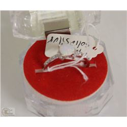 #65-RAINBOW OPAL &CZ 925 SOLID SILVER RING