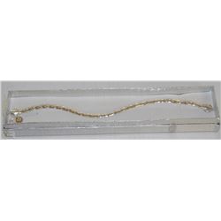 SILVER PLATED SNAKE BONE BRACELET 20.5CM