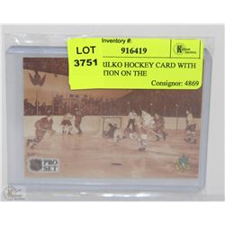 BILL BARILKO HOCKEY CARD WITH DESCRIPTION ON THE