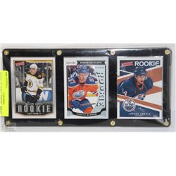 FRAMED ROOKIE CARDS OF OILERS TOP PLAYERS INCL