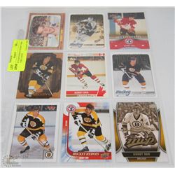 SHEET OF 9 DIFFERENT BOBBY ORR COLLECTOR CARDS