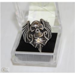 MEN'S HEAVY STAINLESS STEEL SKULL RING