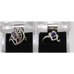 LOT OF 2 WOMENS FASHION RINGS