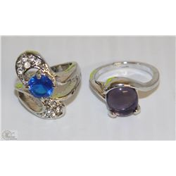 LOT OF 2 WOMENS FASHION RINGS
