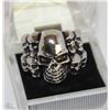 Image 1 : MEN'S HEAVY STAINLESS STEEL SKULL RING