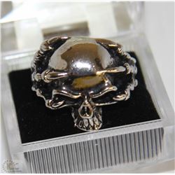 MEN'S HEAVY STAINLESS STEEL SKULL RING